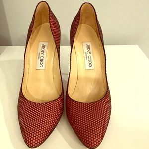 Jimmy Choo Hot Pink and Black High Heel Size 8